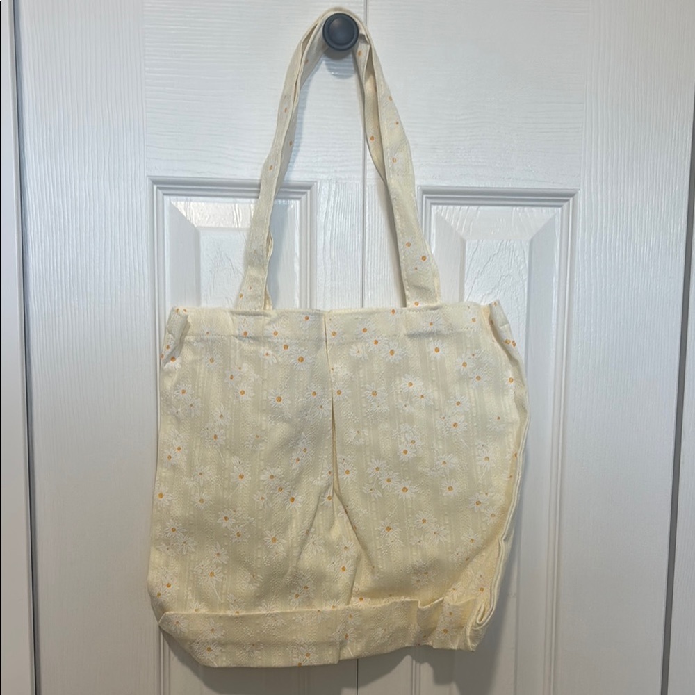 SHEIN Cream Canvas Tote Bag